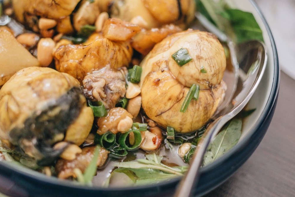 Filipino balut boiled duck egg, a traditional street food