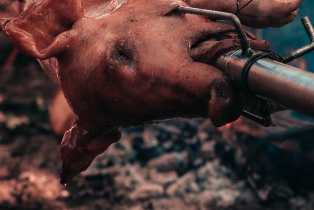 Filipino lechon, a whole roasted pig